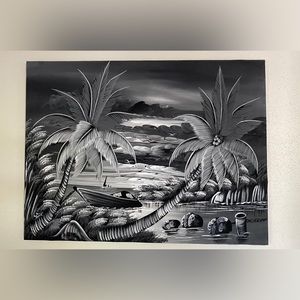 Original Haitian painting bought in Dominican Republic